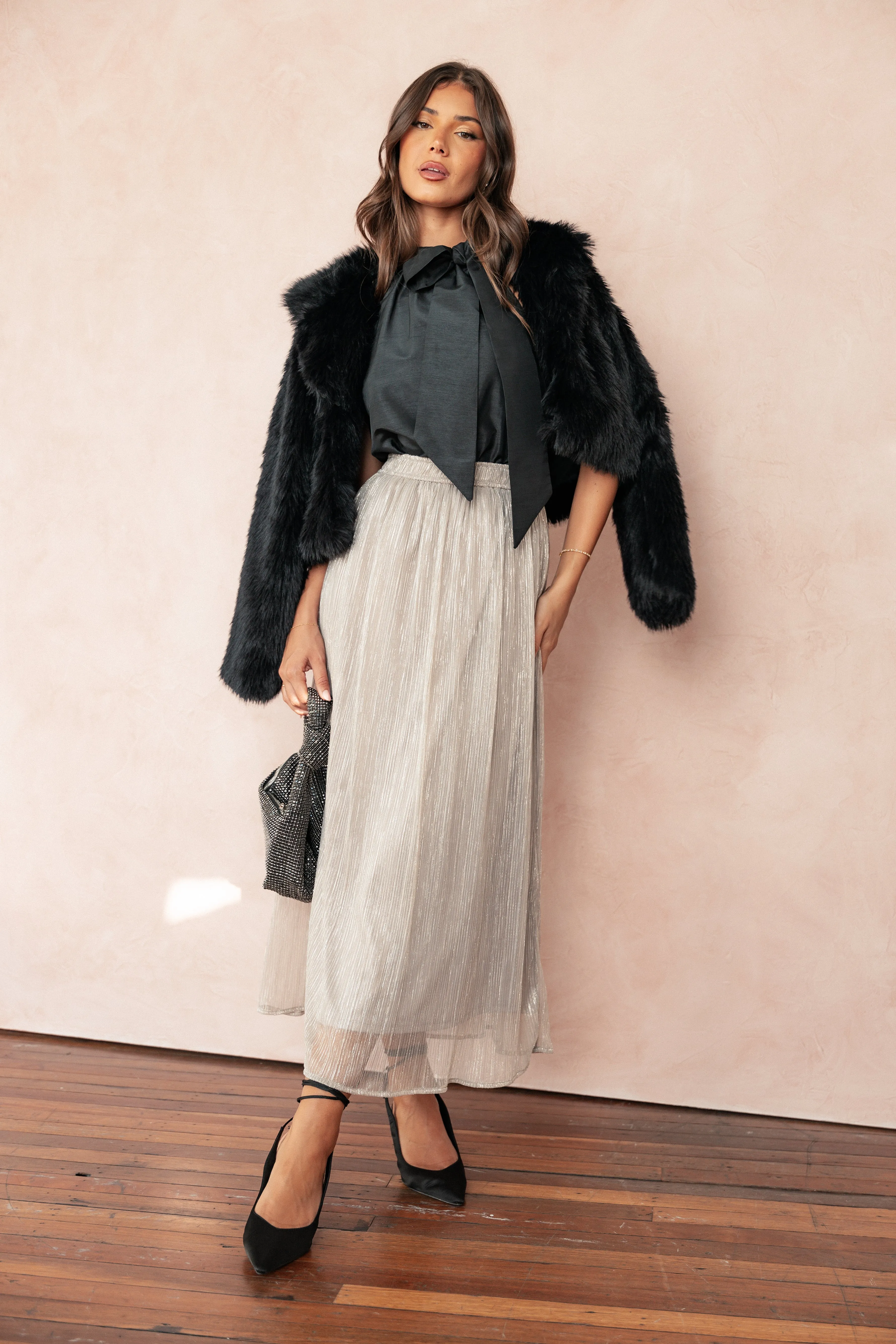 Tricia Maxi Skirt - Silver sold by Petal & Pup product image thumbnail 2