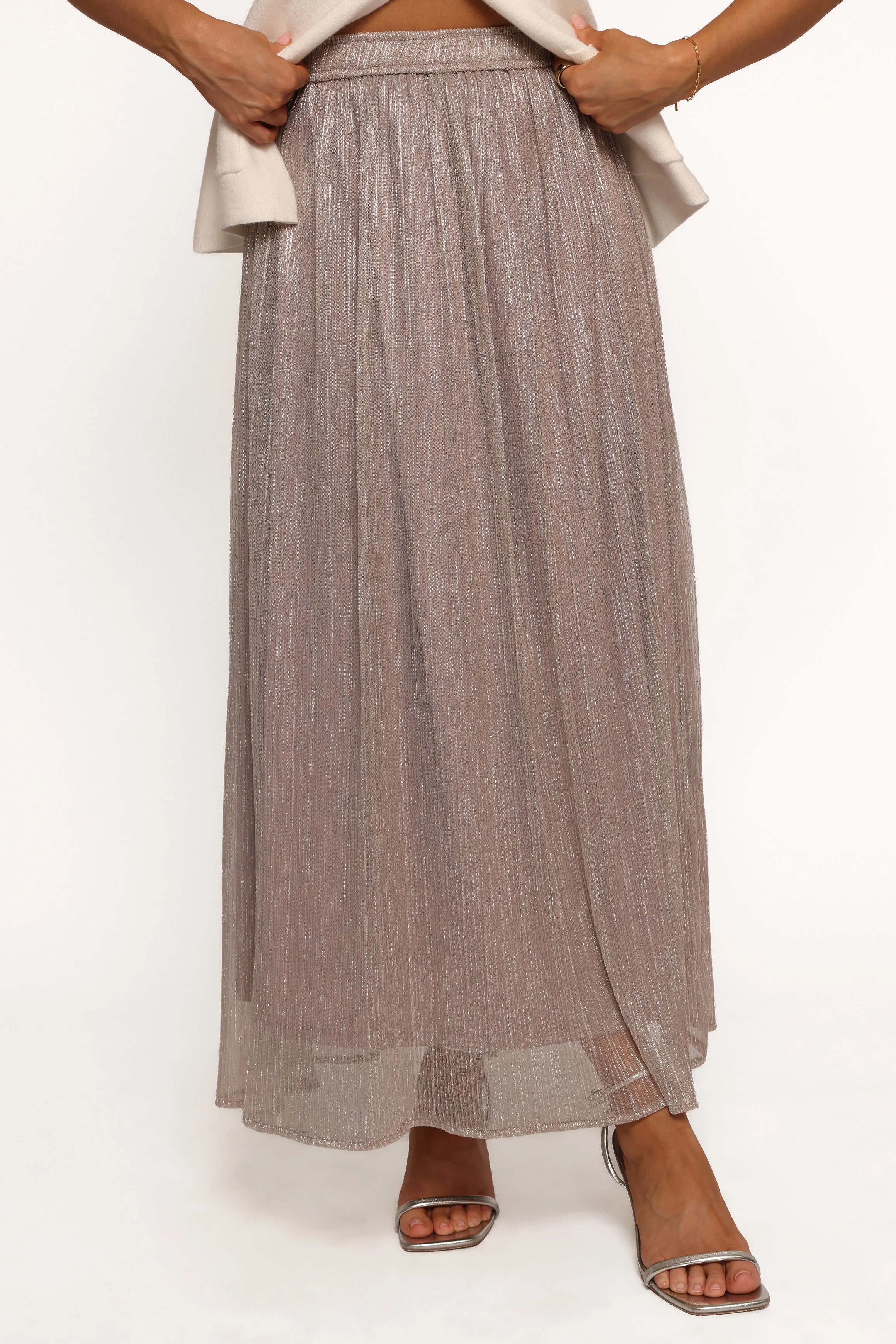 Tricia Maxi Skirt - Silver sold by Petal & Pup product image thumbnail 4