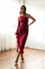 Dame One Shoulder Midi Dress - Deep Wine sold by Petal & Pup