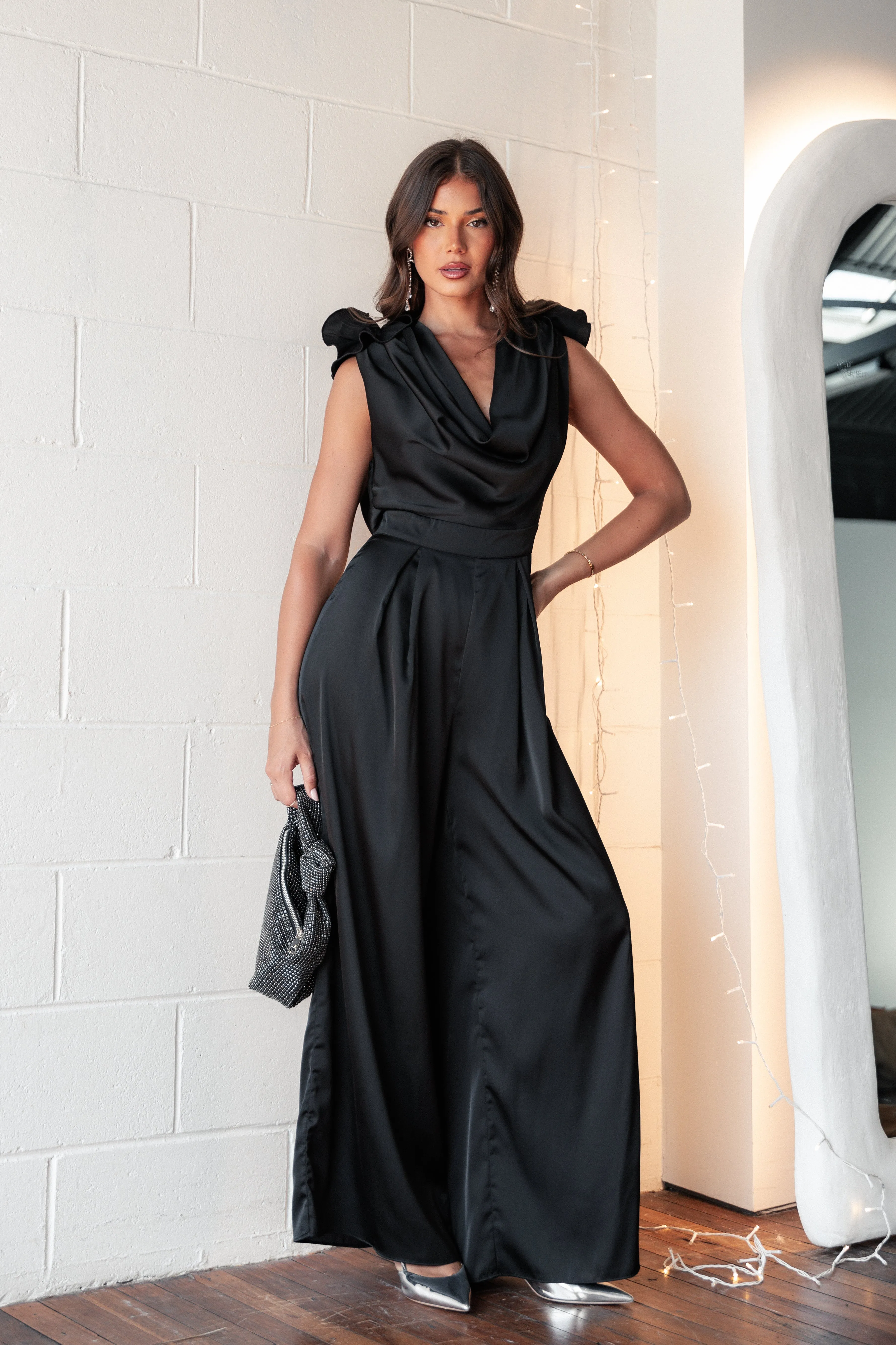 Larissa Jumpsuit - Black sold by Petal & Pup