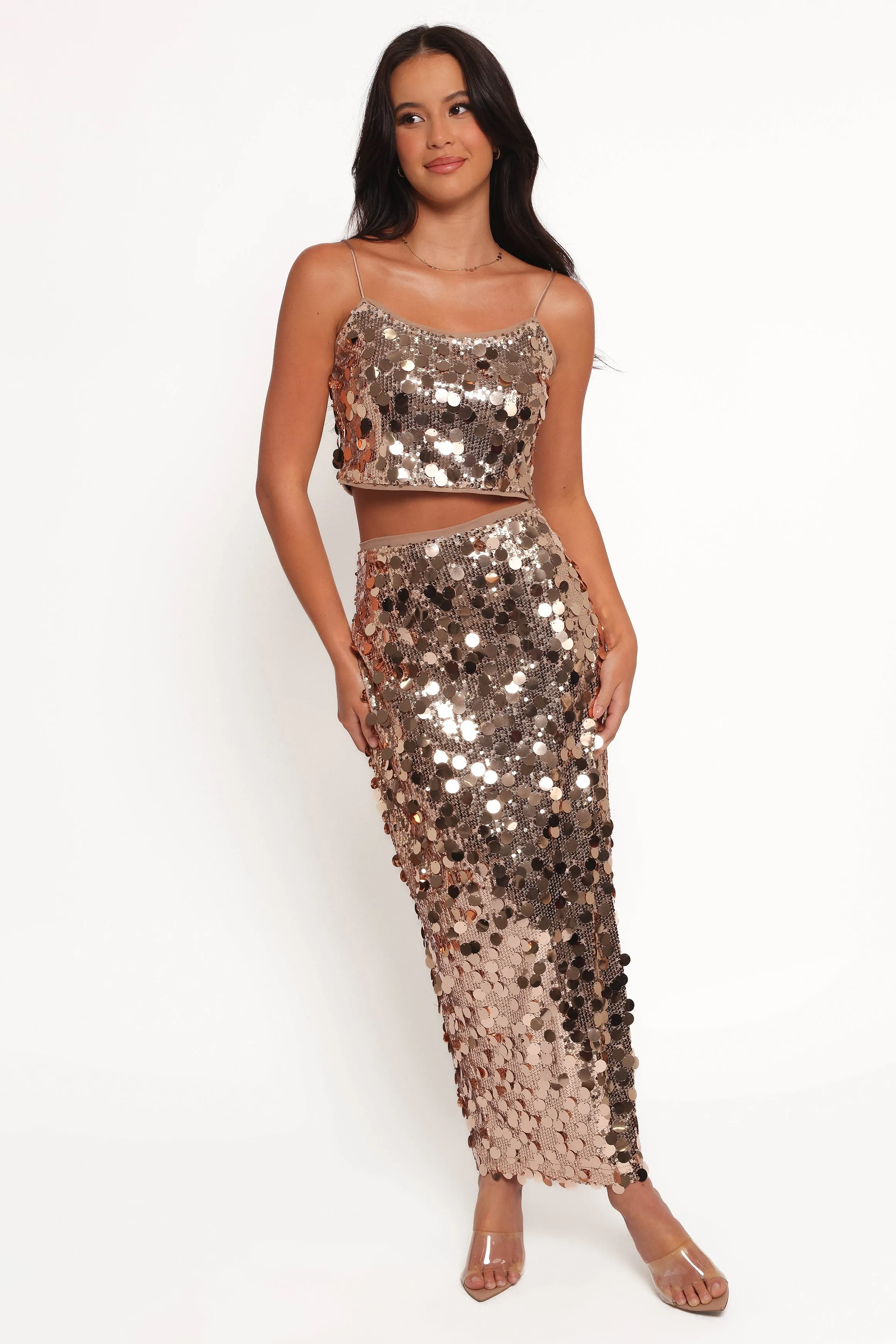 Hulu Sequin Skirt Set - Rose Gold sold by Petal & Pup product image thumbnail 3