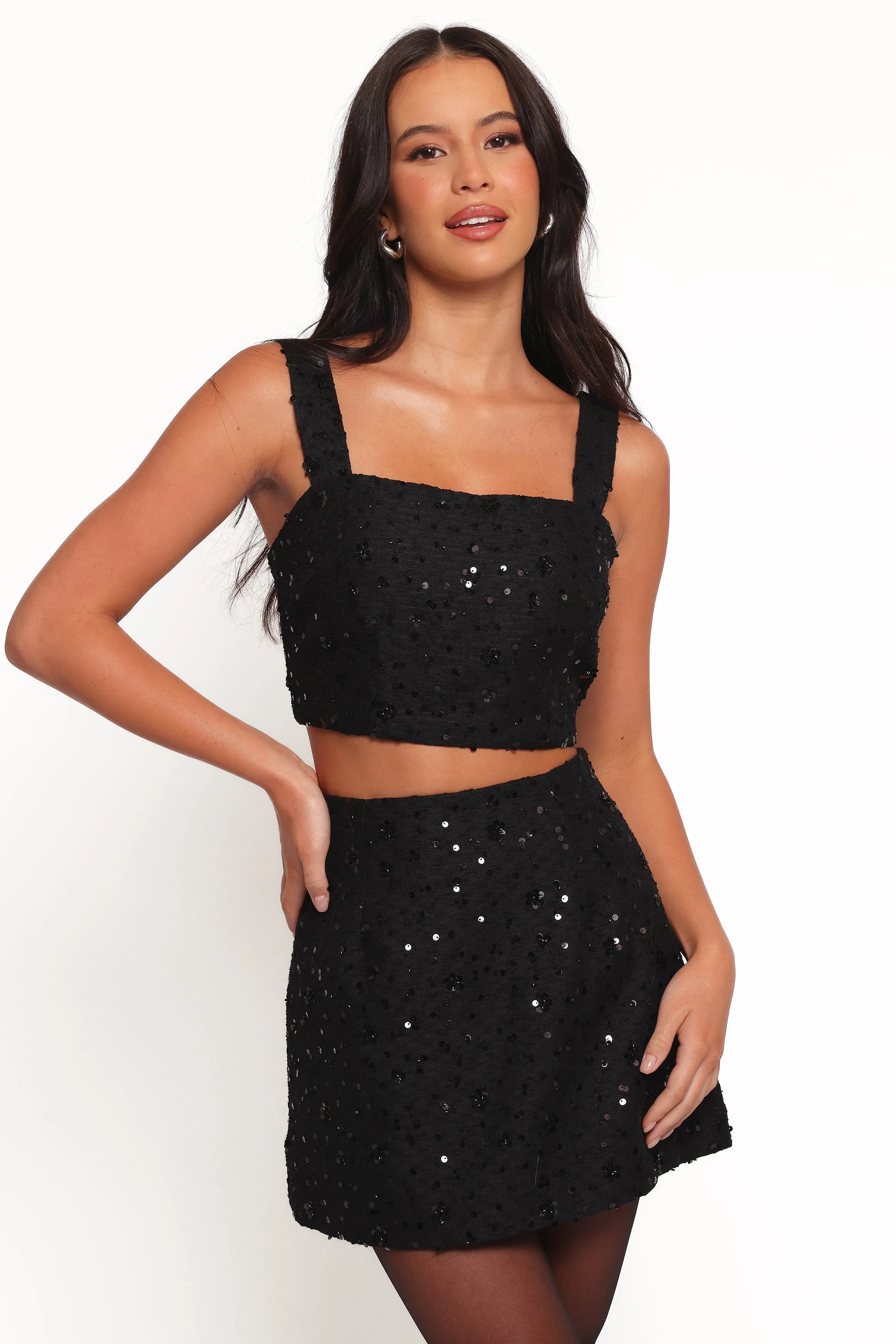 Shavvy Mini Skirt Set - Black sold by Petal & Pup