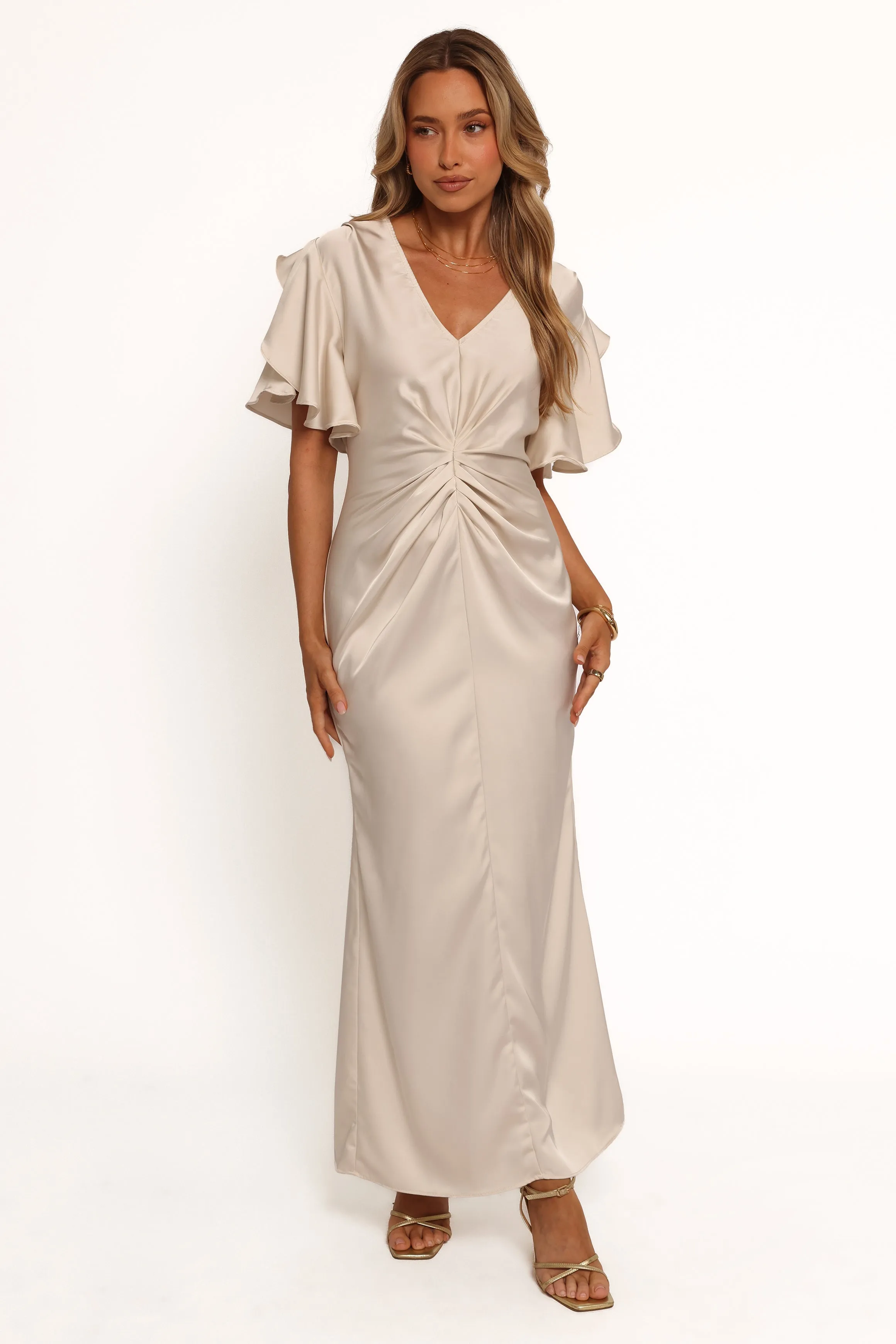 Georgiana Maxi Dress - Dove sold by Petal & Pup