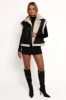 Kayden Faux Shearling Lined Vest - Black sold by Petal & Pup