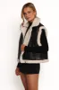 Kayden Faux Shearling Lined Vest - Black sold by Petal & Pup