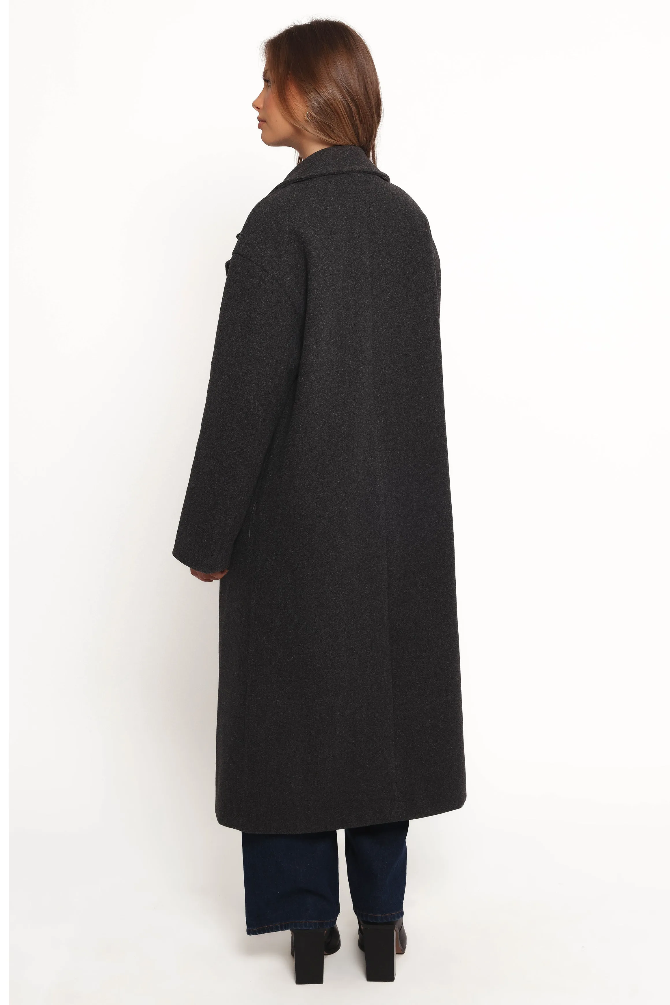 Brylie Oversized Coat - Charcoal sold by Petal & Pup product image thumbnail 4