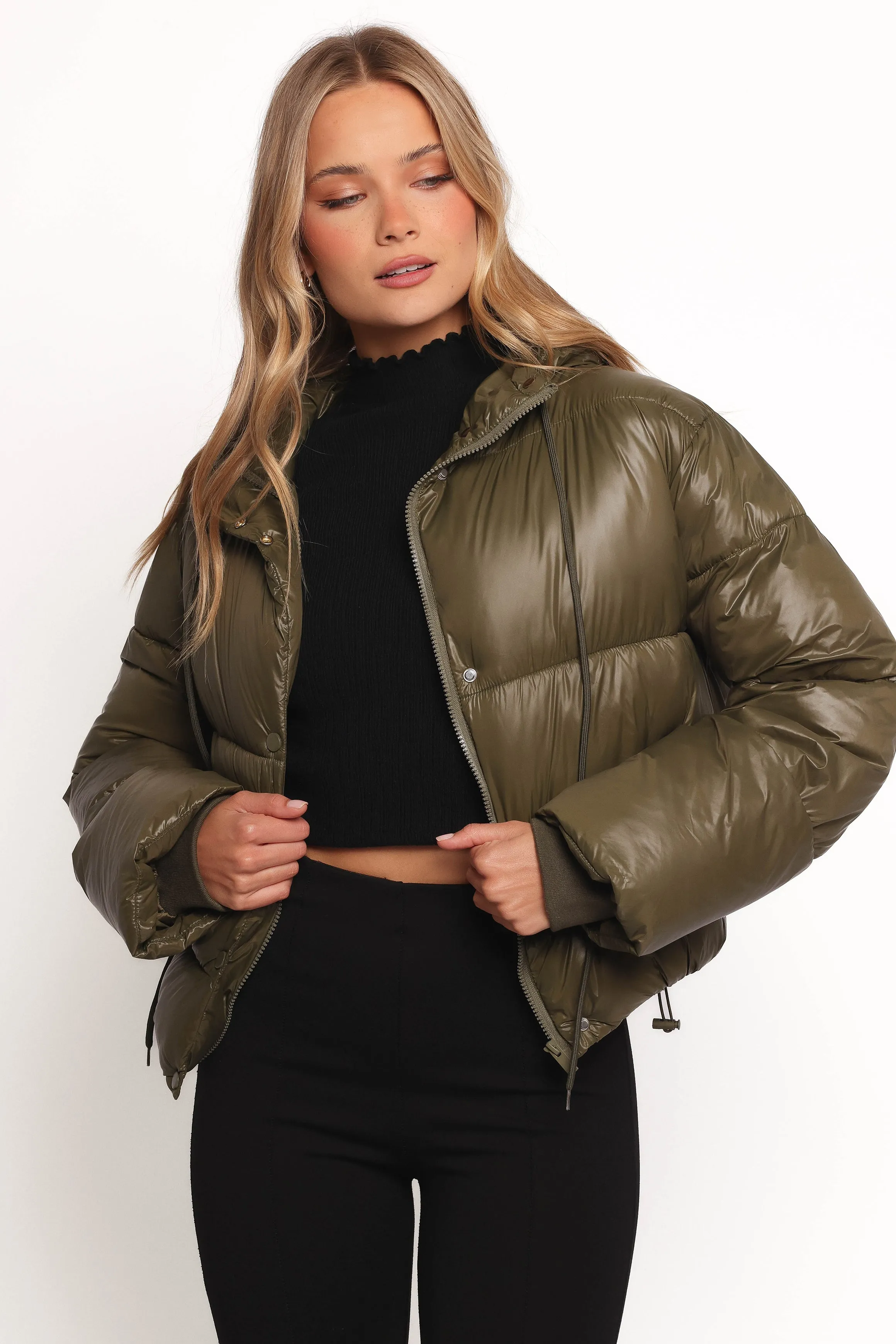 Archie Puffer Jacket - Olive sold by Petal & Pup