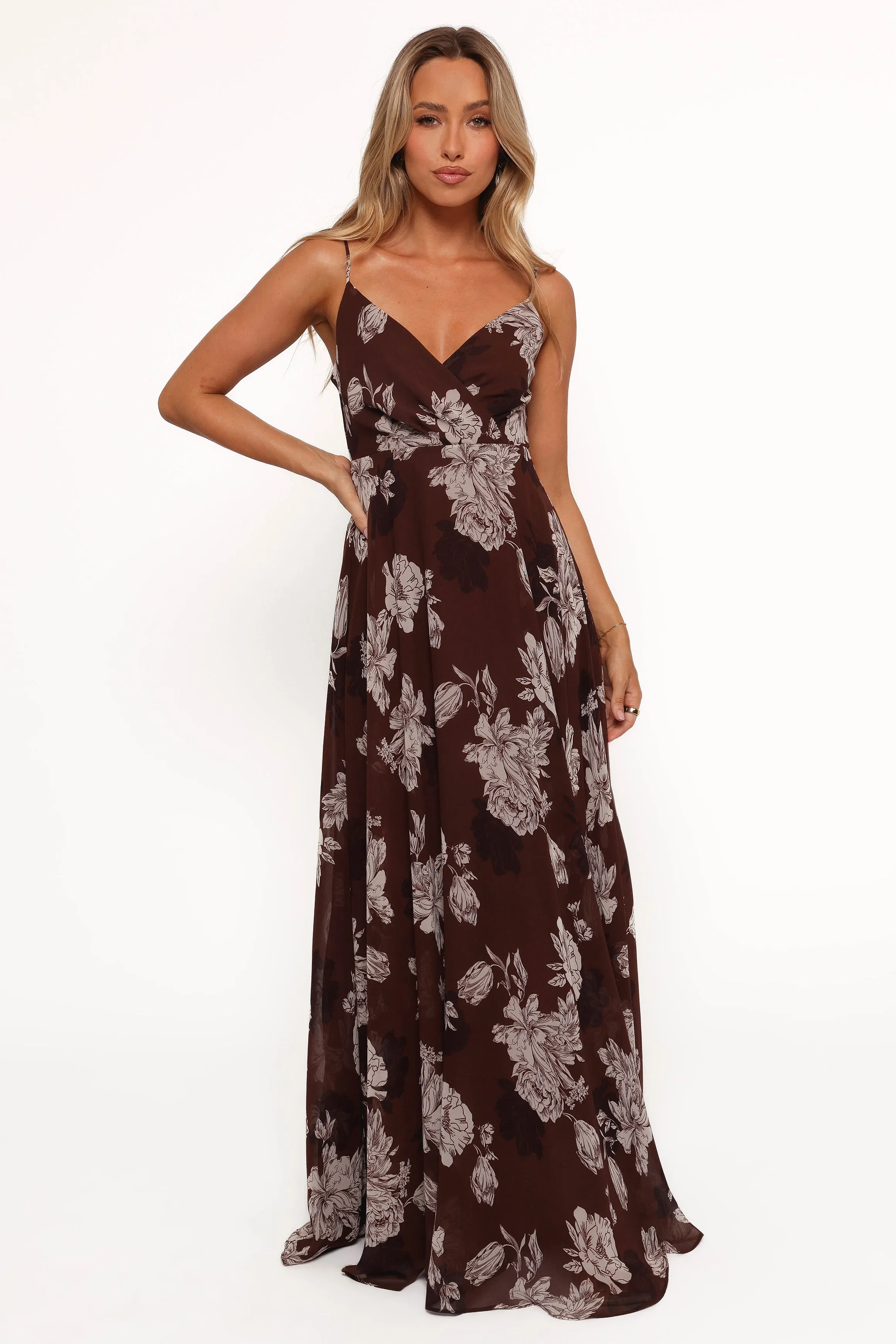 Madilyn Maxi Dress - Brown Floral sold by Petal & Pup product image thumbnail 2