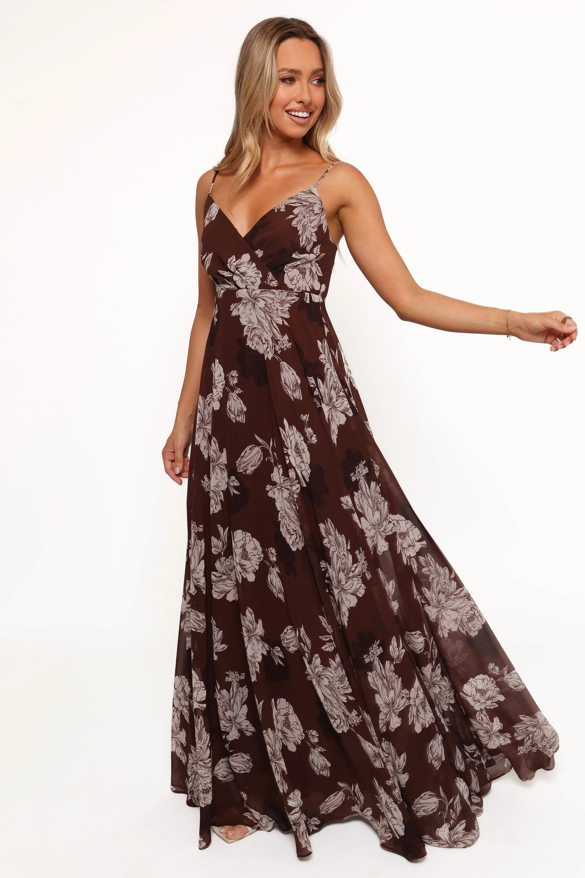 Madilyn Maxi Dress - Brown Floral sold by Petal & Pup product image thumbnail 4