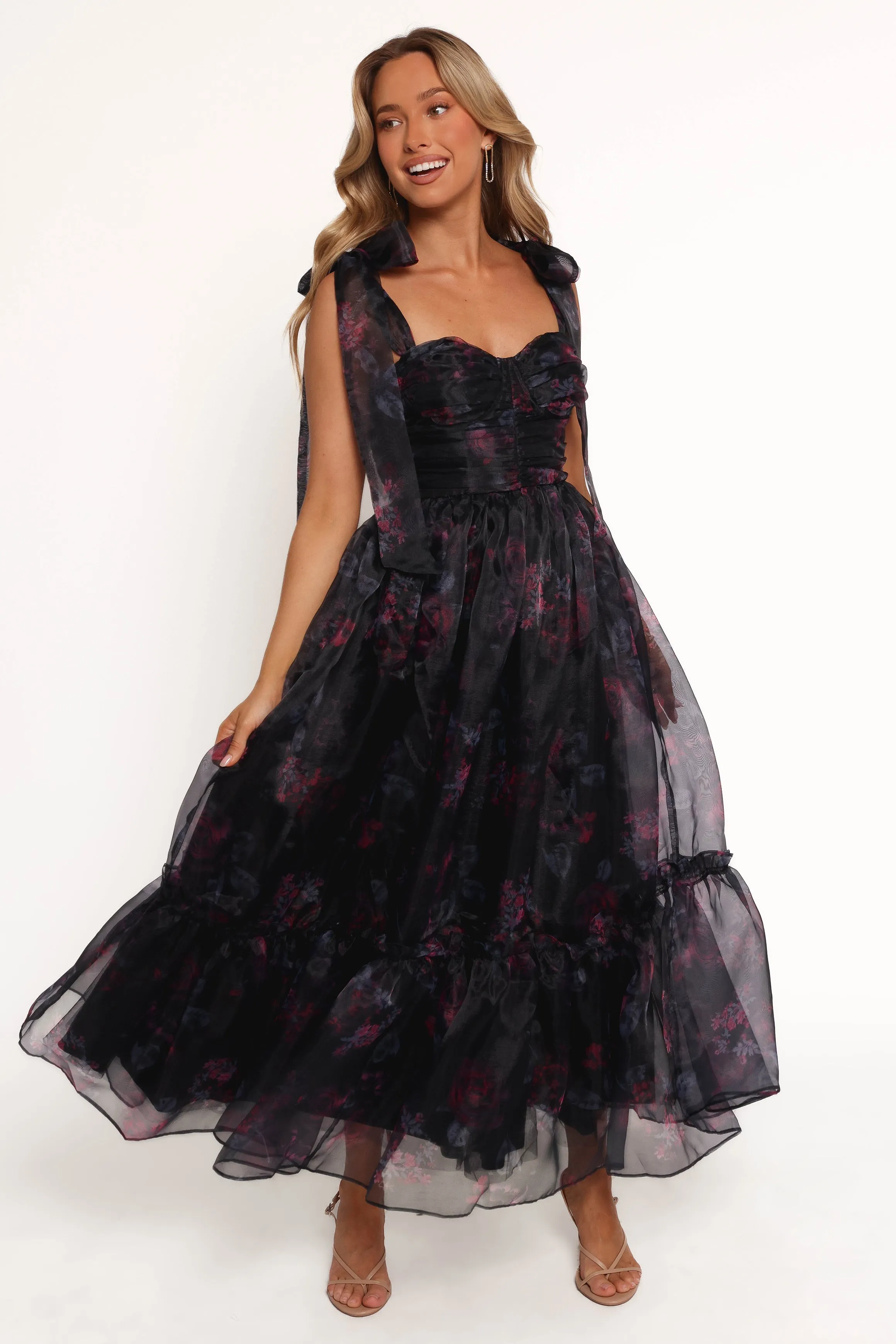 Floret Midi Dress - Dark Floral sold by Petal & Pup product image thumbnail 3