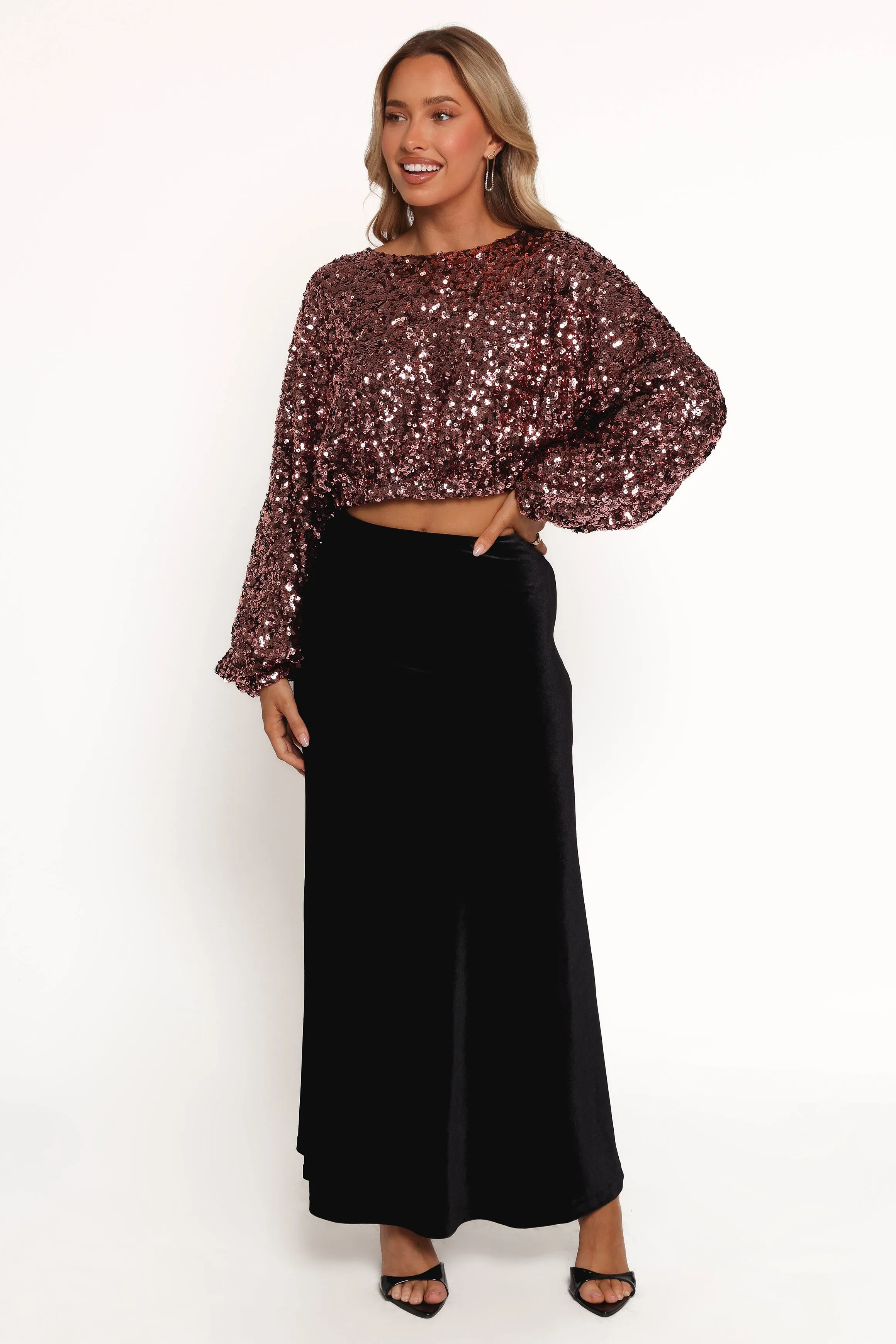 Adelina Sequin Top - Black Rose sold by Petal & Pup product image thumbnail 4