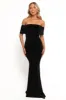 Adair Off Shoulder Maxi Dress - Black sold by Petal & Pup