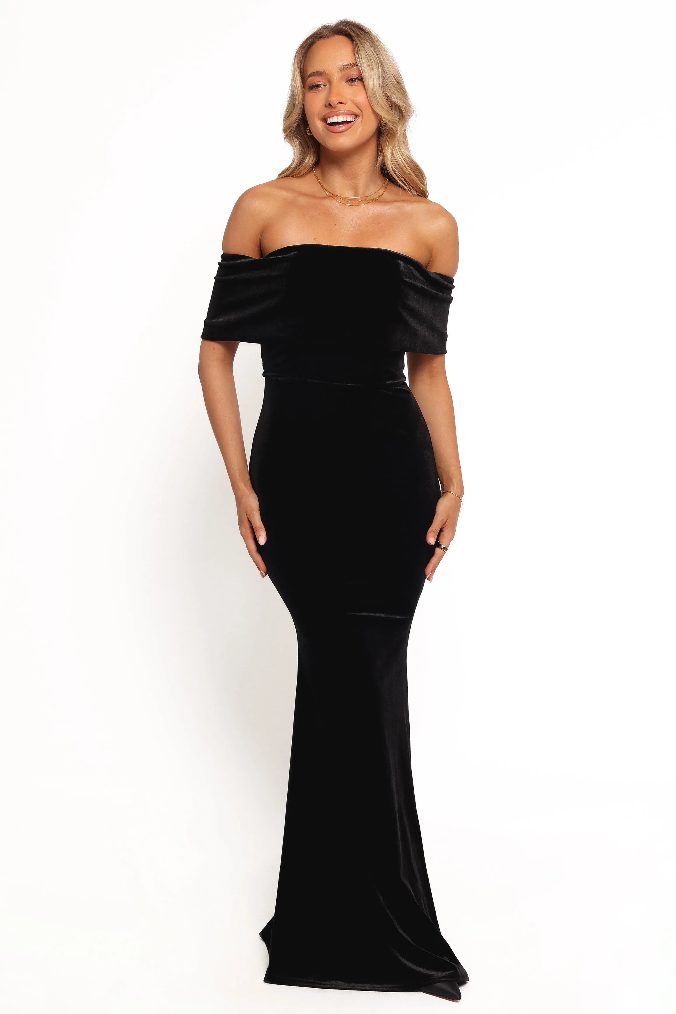 Adair Off Shoulder Maxi Dress - Black sold by Petal & Pup product image thumbnail 3