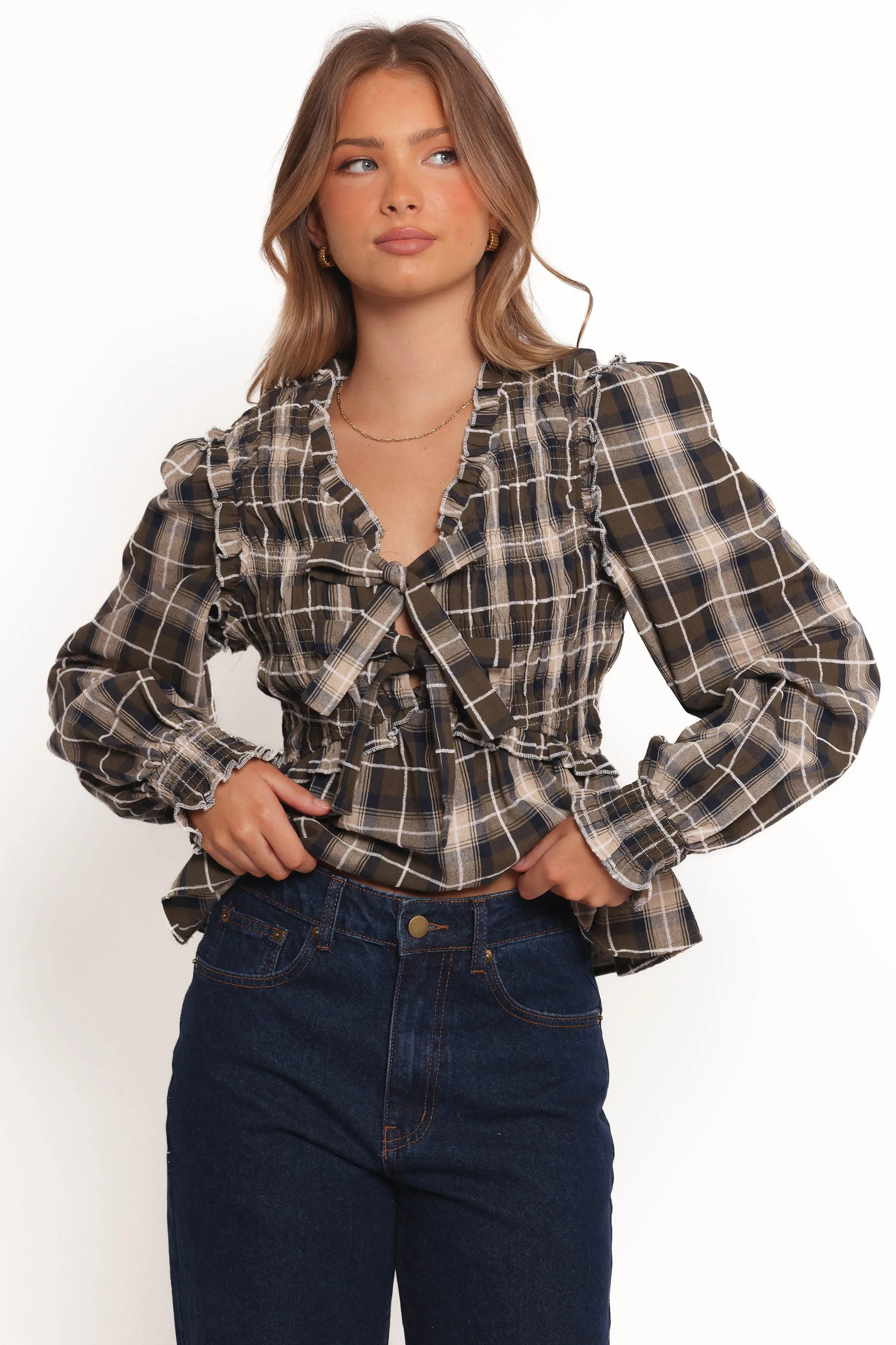 Grayson Top - Olive sold by Petal & Pup