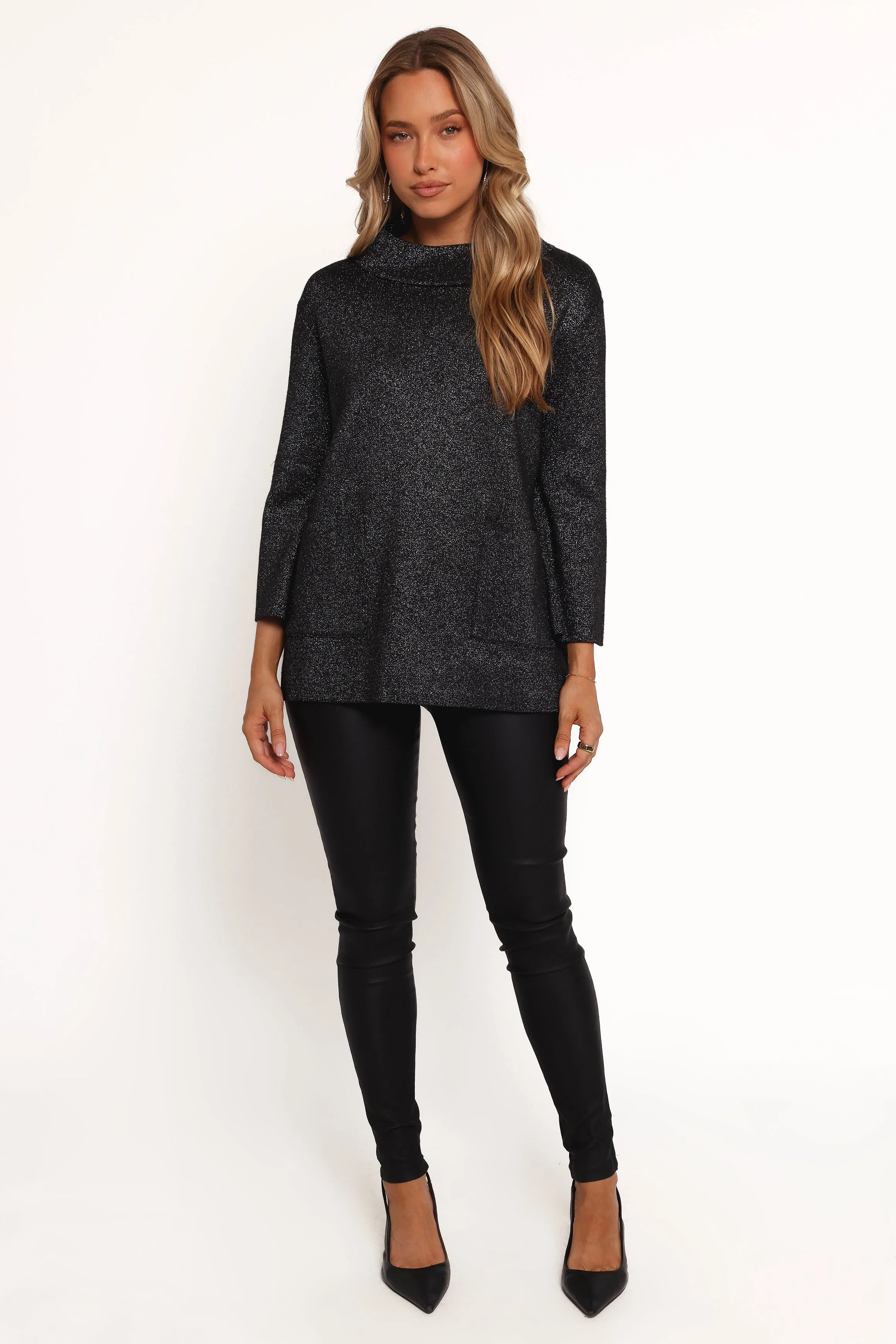 Lovie Turtleneck Top - Black sold by Petal & Pup product image thumbnail 2