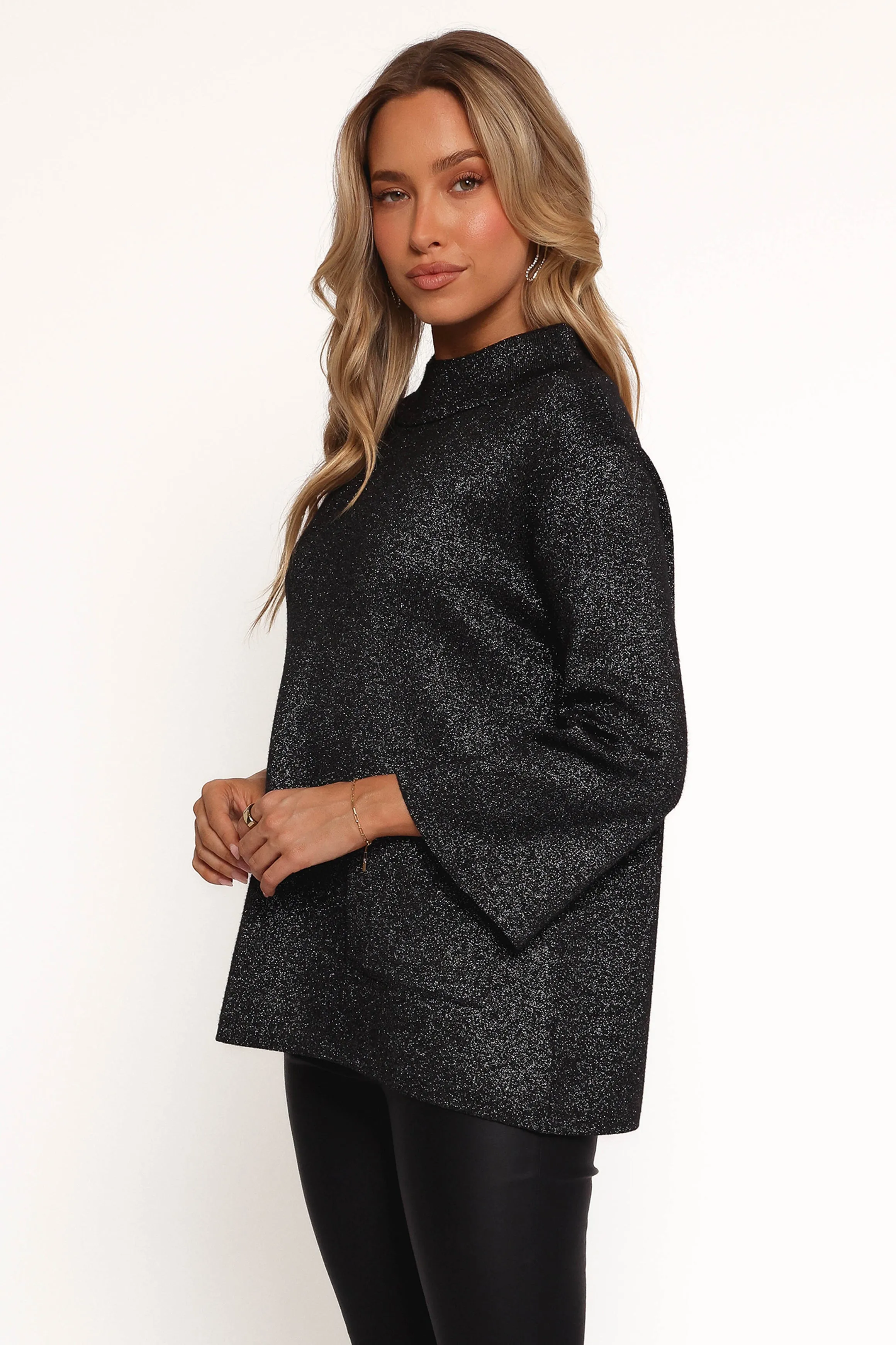 Lovie Turtleneck Top - Black sold by Petal & Pup product image thumbnail 3