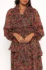 Vivian Midi Dress - Rose/Black sold by Petal & Pup
