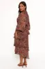 Vivian Midi Dress - Rose/Black sold by Petal & Pup