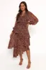 Vivian Midi Dress - Rose/Black sold by Petal & Pup
