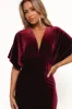 Ricki Velvet Maxi Dress - Wine sold by Petal & Pup