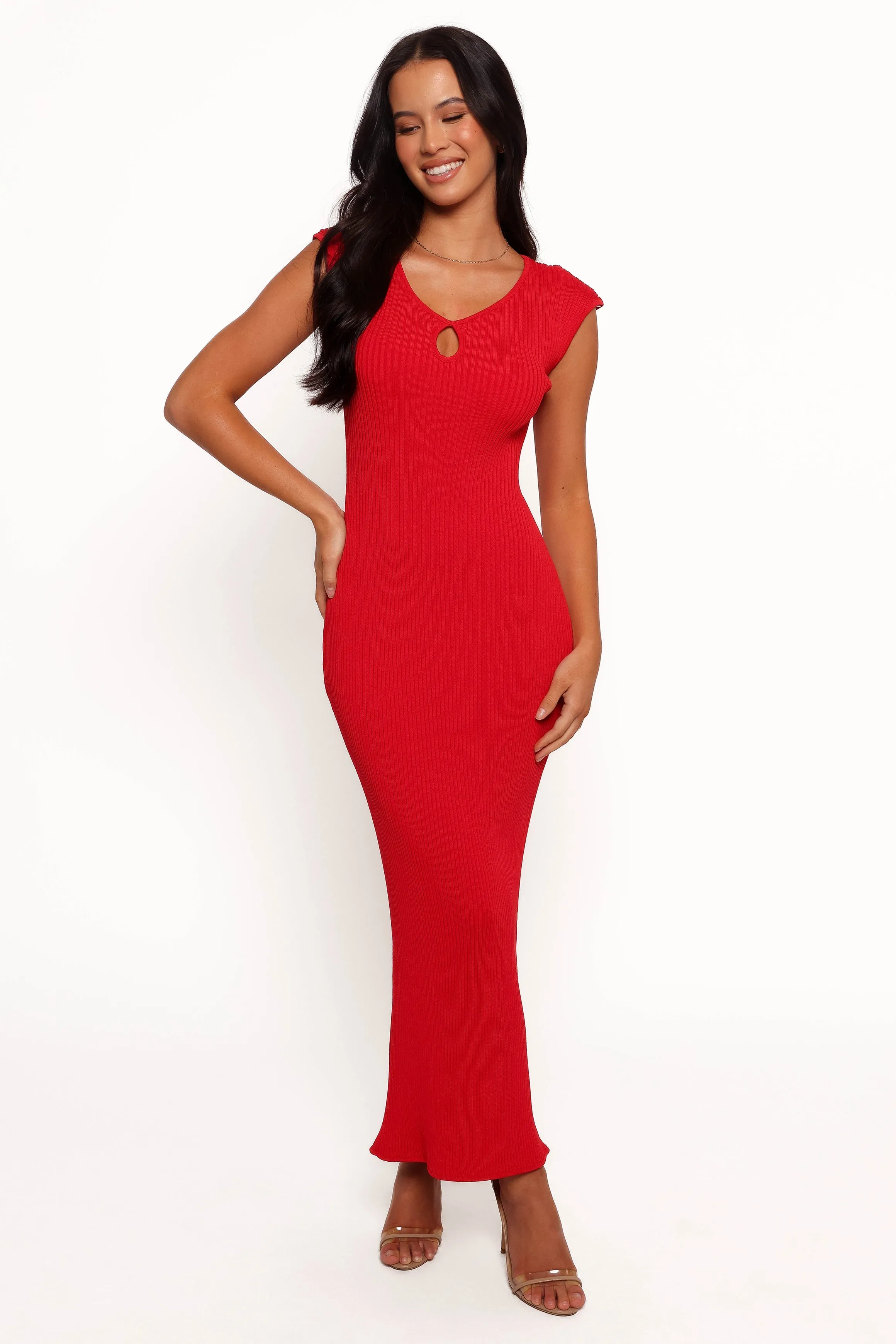 Robin Midi Dress - Red sold by Petal & Pup
