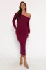 Cammie Long Sleeve Midi Dress - Fuchsia sold by Petal & Pup