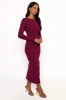 Mattie Long Sleeve Maxi Dress - Plum sold by Petal & Pup
