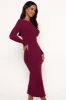 Mattie Long Sleeve Maxi Dress - Plum sold by Petal & Pup