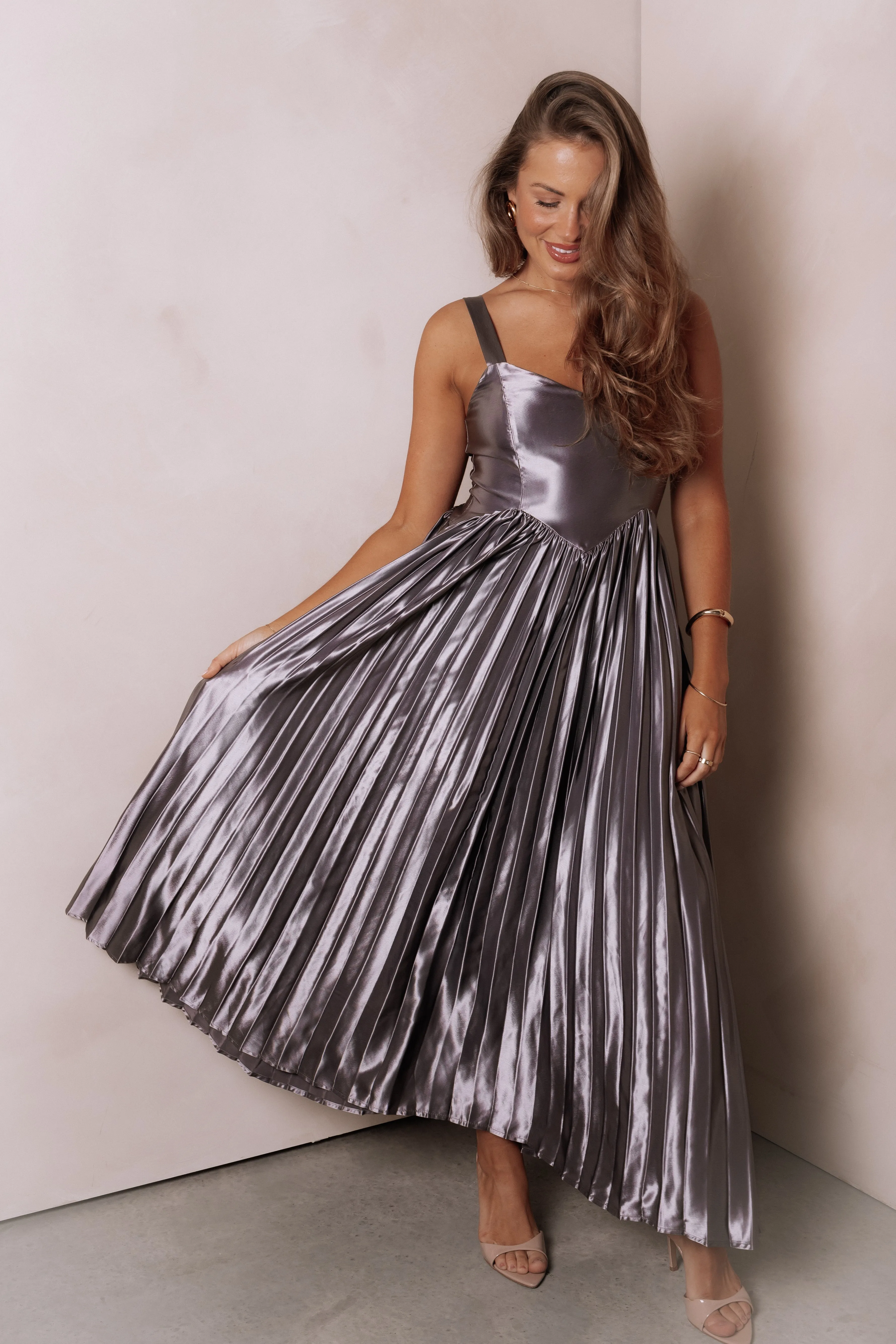 Camala Maxi Dress - Grey Silver sold by Petal & Pup product image thumbnail 2