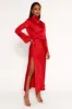 Kristyn Long Sleeve Midi Dress - Red sold by Petal & Pup