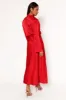 Kristyn Long Sleeve Midi Dress - Red sold by Petal & Pup