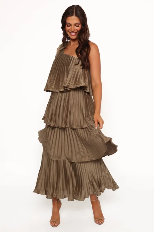 Miah Midi Dress - Olive sold by Petal & Pup