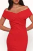 Dailene Midi Dress - Red sold by Petal & Pup