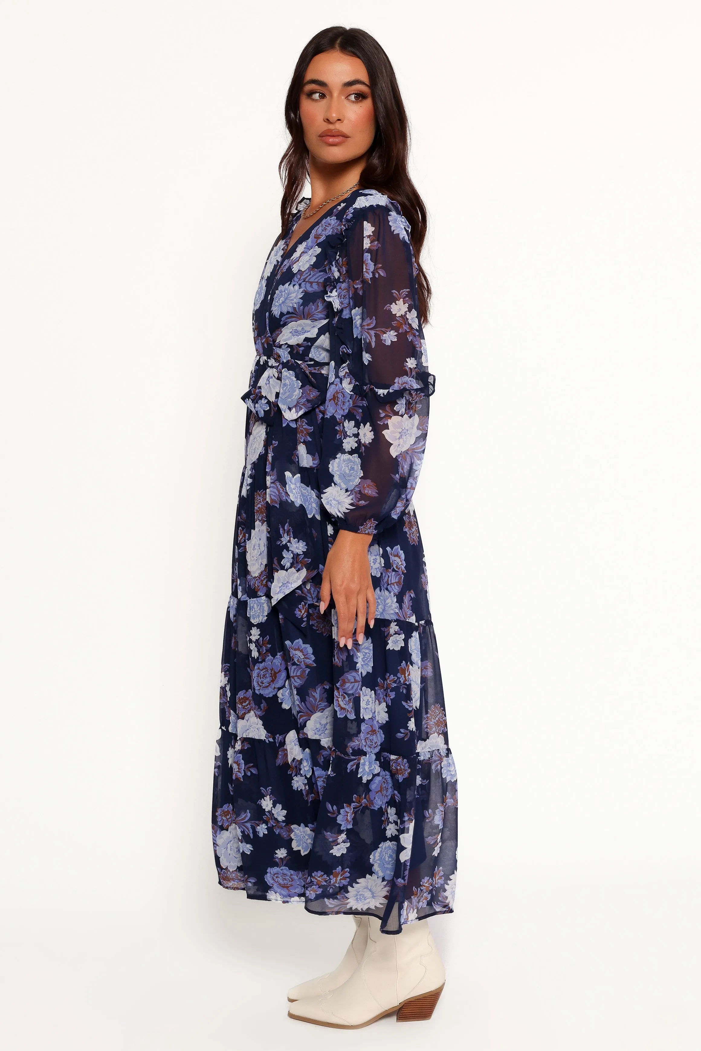 Korina Long Sleeve Maxi Dress - Vintage Blues sold by Petal & Pup product image thumbnail 3