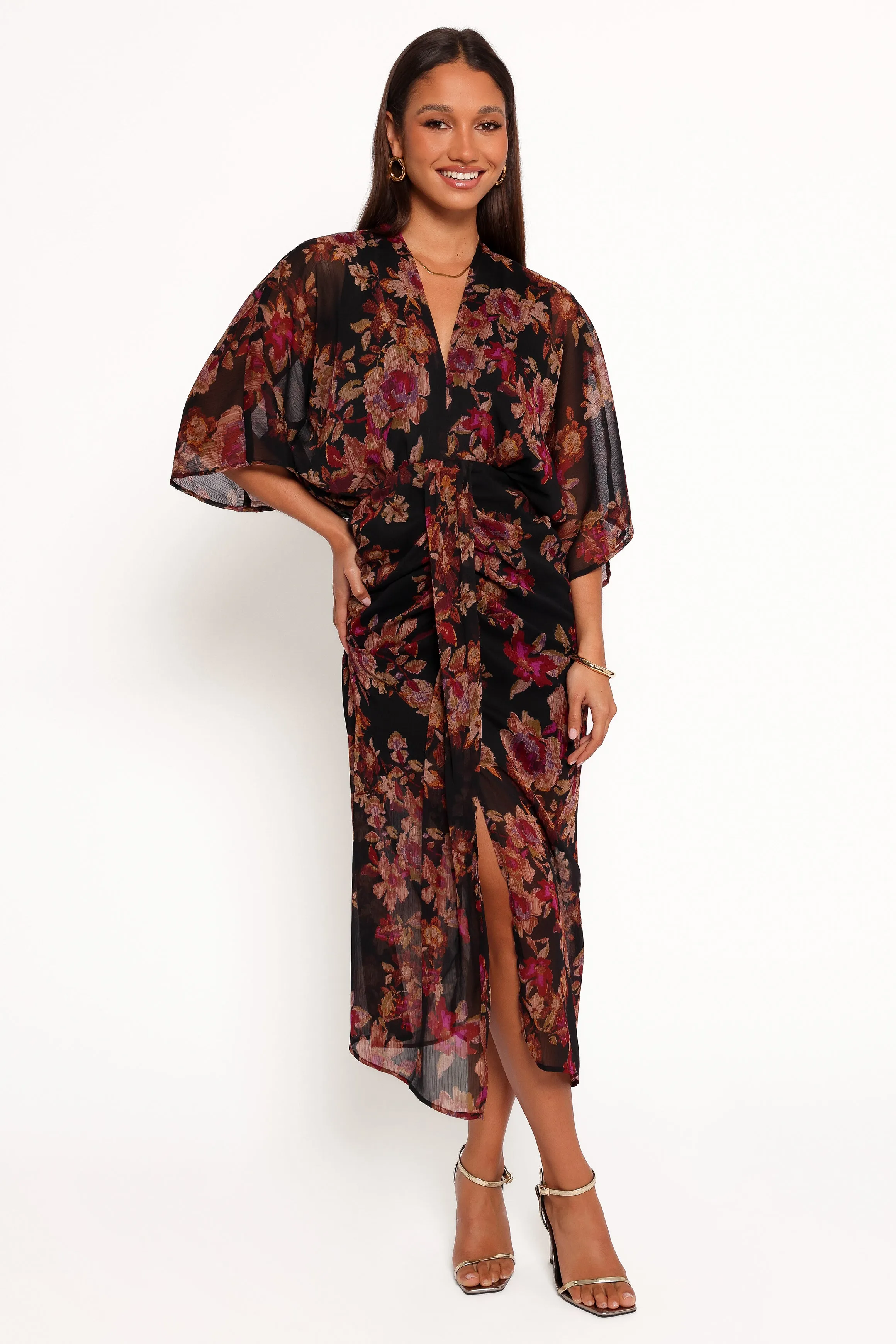 Audrina Maxi Dress - Deep Night Floral sold by Petal & Pup