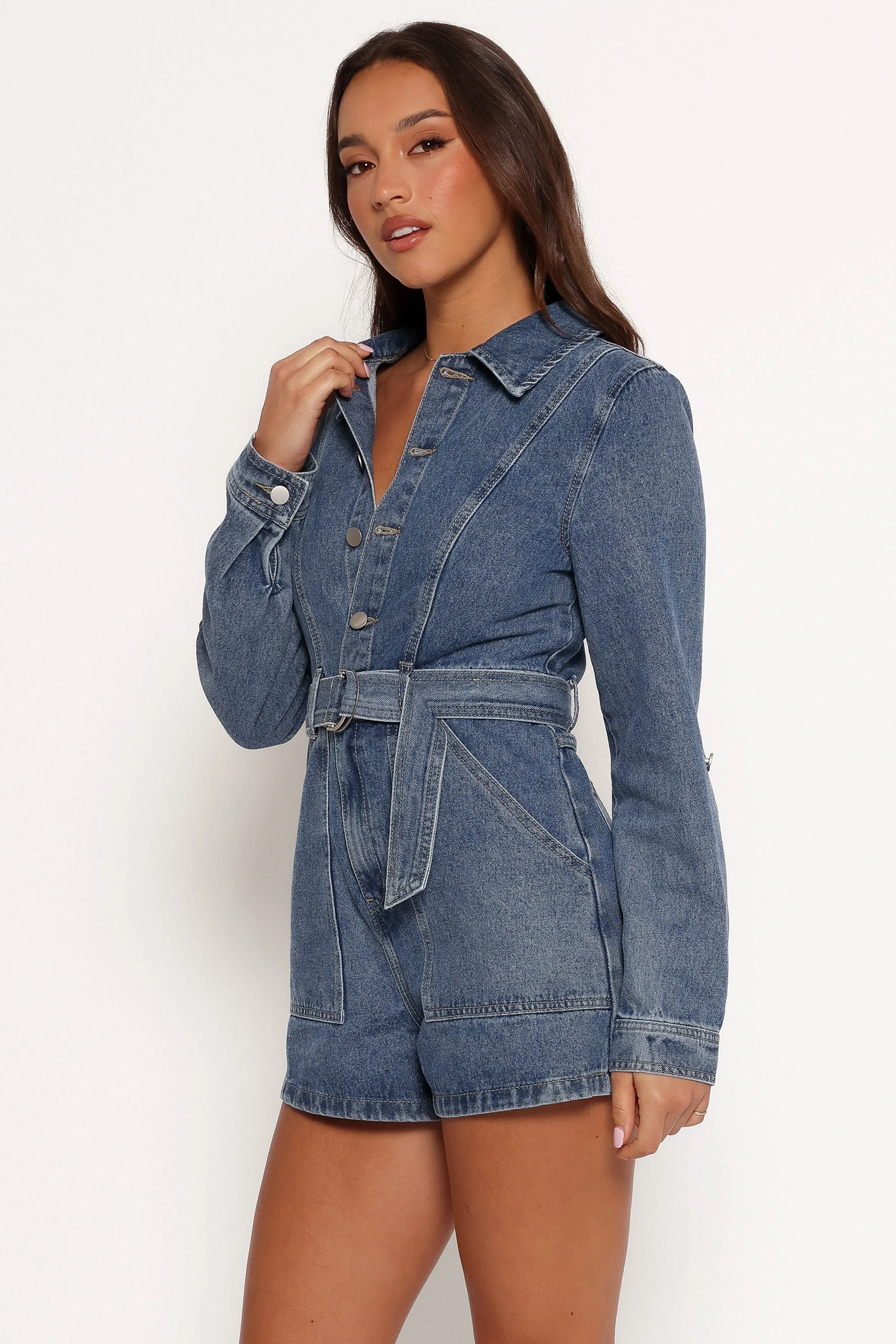 Brady Denim Romper - Blue sold by Petal & Pup product image thumbnail 3