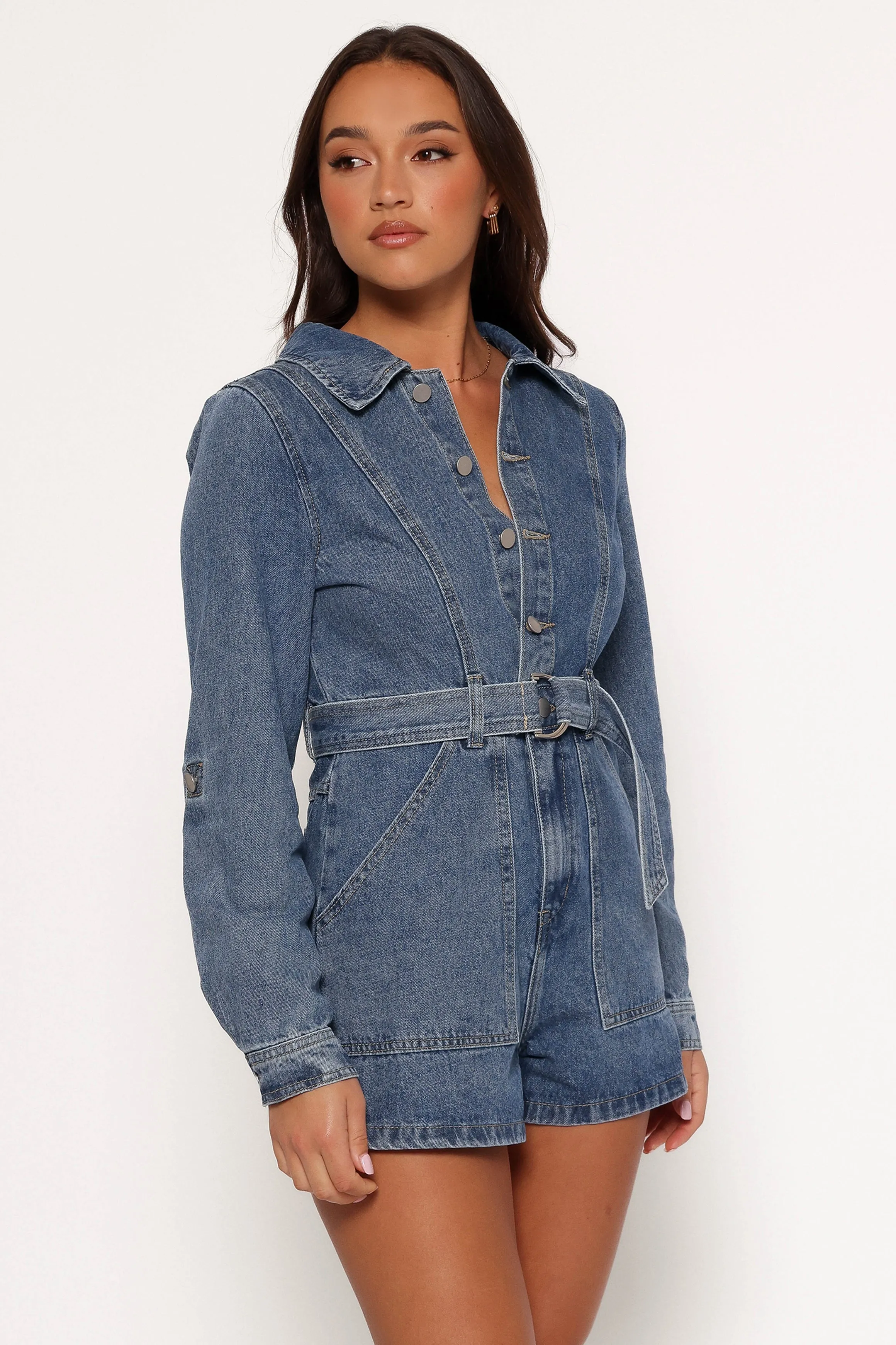 Brady Denim Romper - Blue sold by Petal & Pup product image thumbnail 5