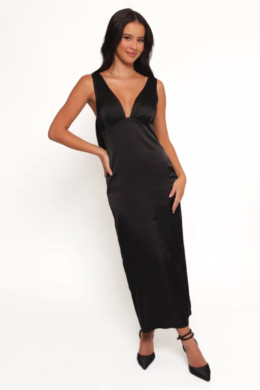 Lenora Maxi Dress - Black sold by Petal & Pup