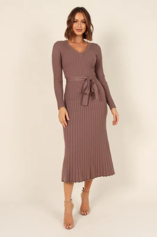 Reigan Dress - Mocha sold by Petal & Pup
