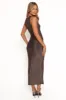 Priya Maxi Dress - Brown Shimmer sold by Petal & Pup