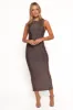 Priya Maxi Dress - Brown Shimmer sold by Petal & Pup
