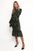 Pierre Long Sleeve Maxi Dress - Deep Velvet Green sold by Petal & Pup