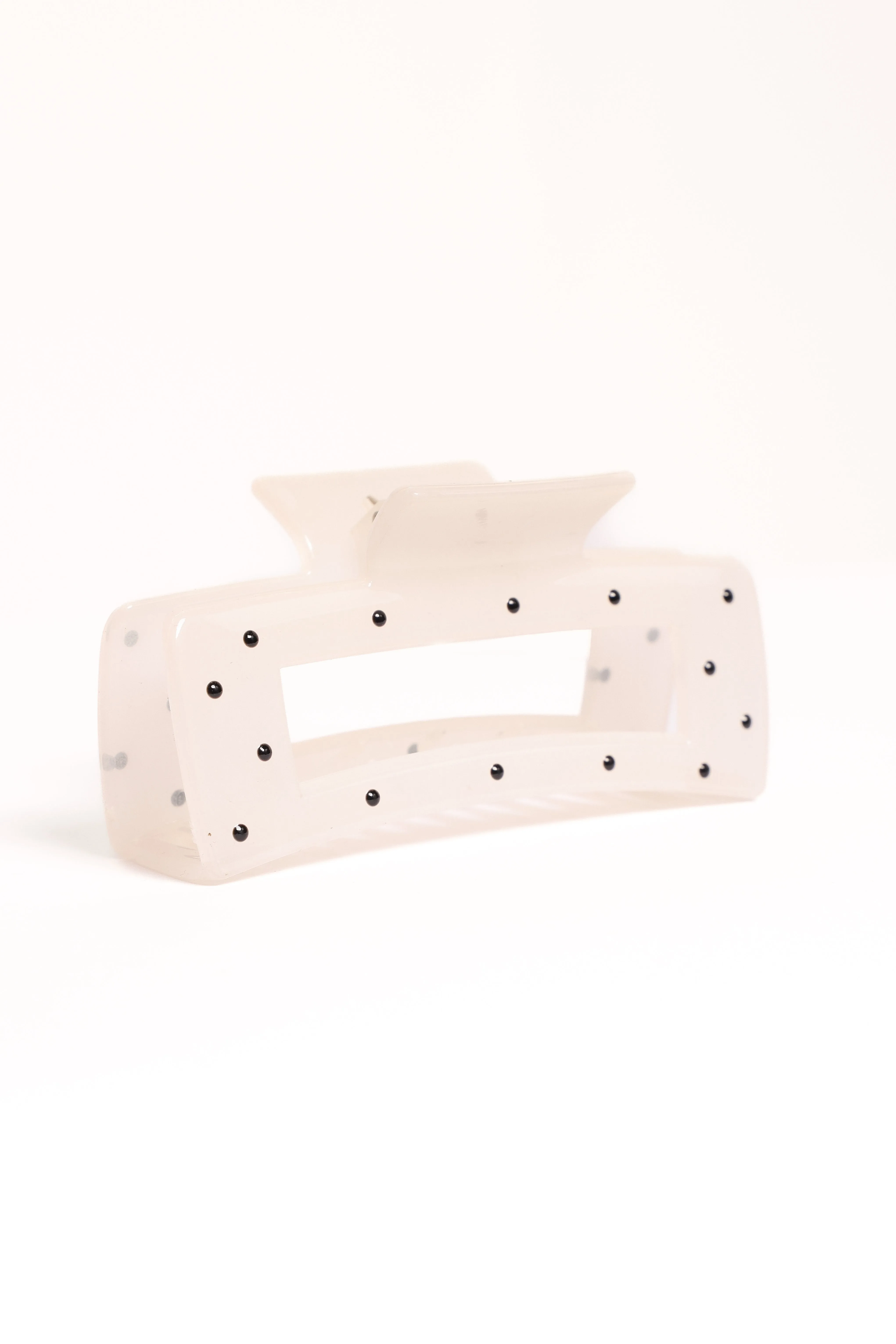 Avah Hair Clip - White Polka Dot sold by Petal & Pup product image thumbnail 2