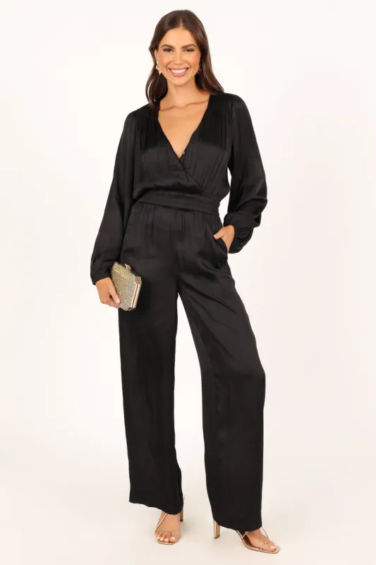 Cameron Jumpsuit - Black sold by Petal & Pup