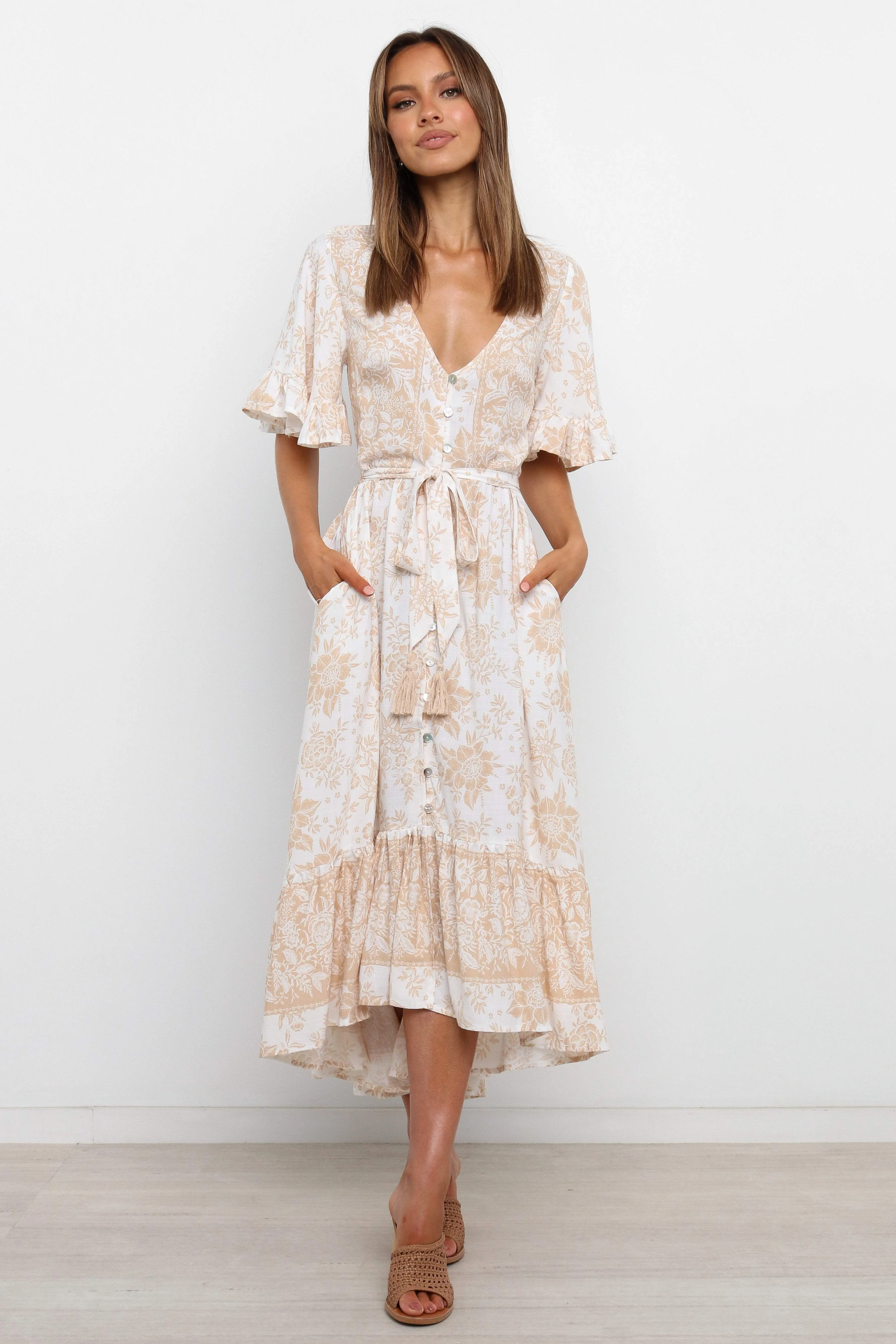 Izzy Dress - Beige sold by Petal & Pup product image thumbnail 5