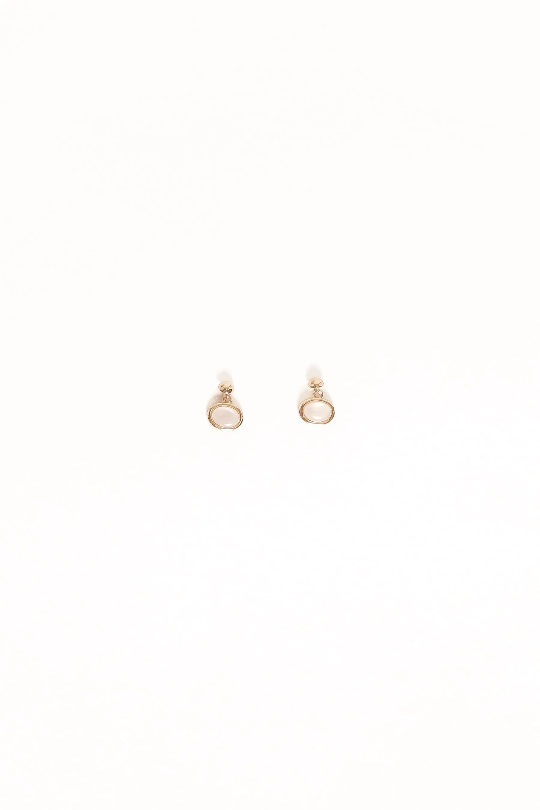 Alina Earrings - Gold/White sold by Petal & Pup product image thumbnail 2