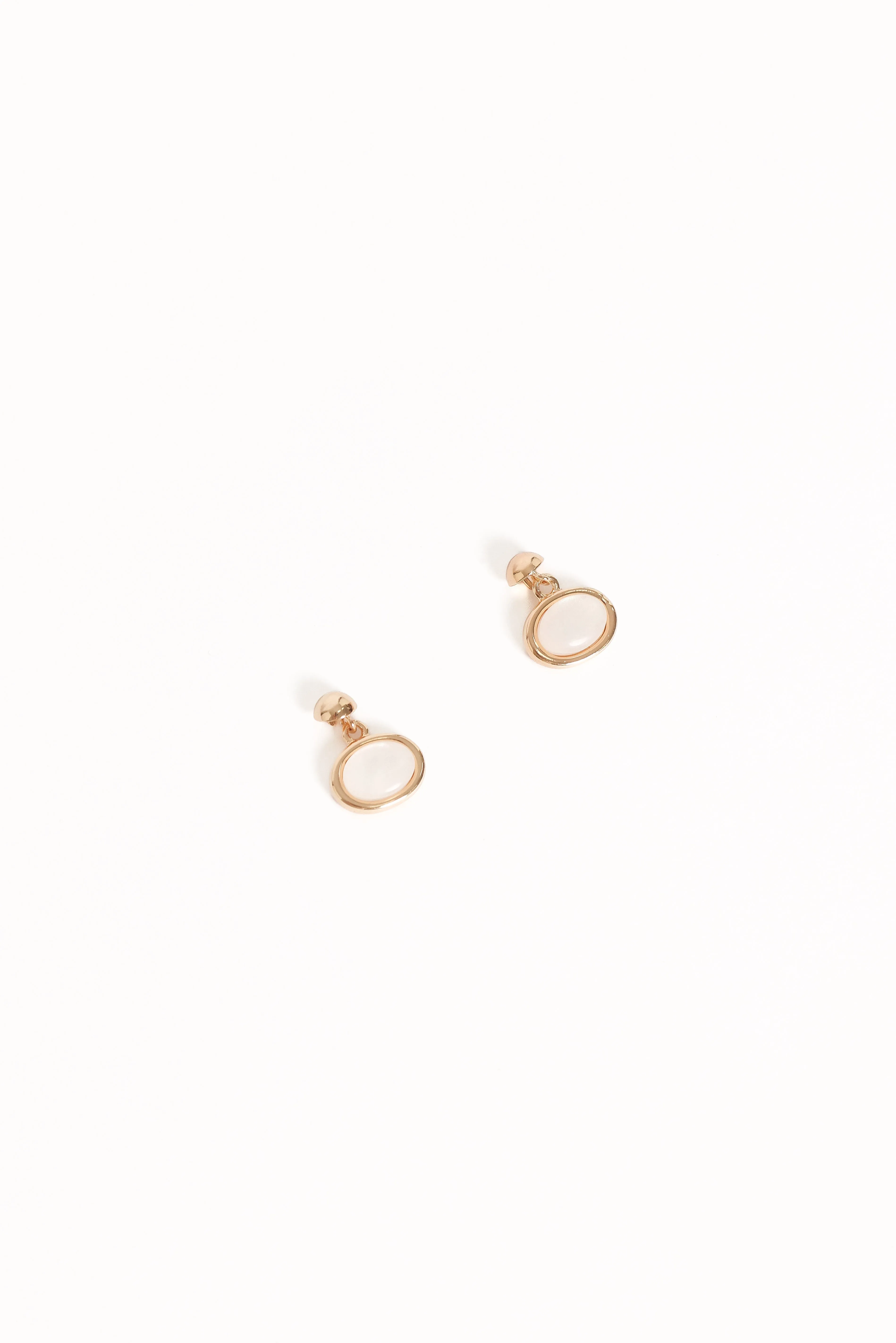 Alina Earrings - Gold/White sold by Petal & Pup