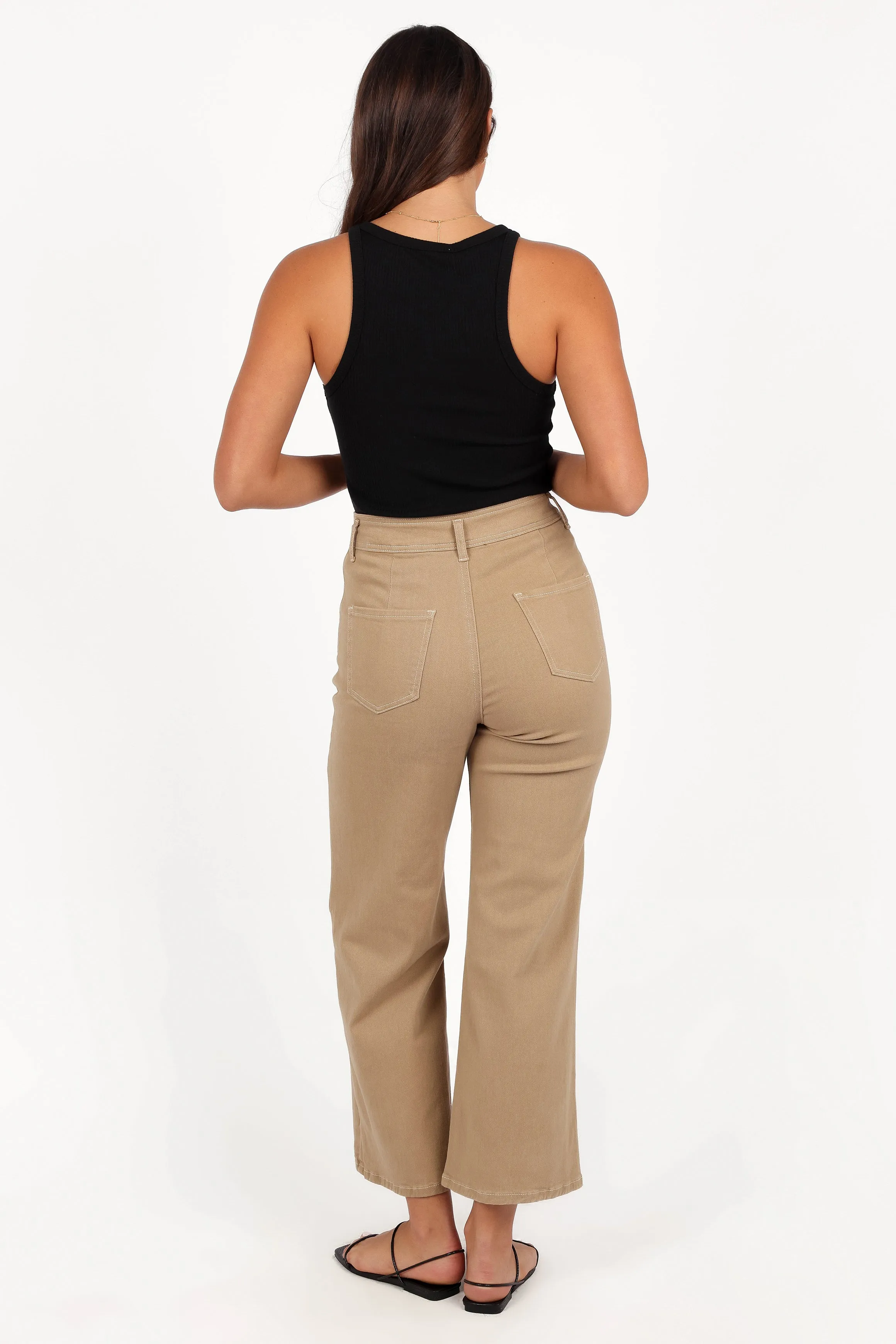 Parson Wide Leg Pant - Taupe sold by Petal & Pup product image thumbnail 4
