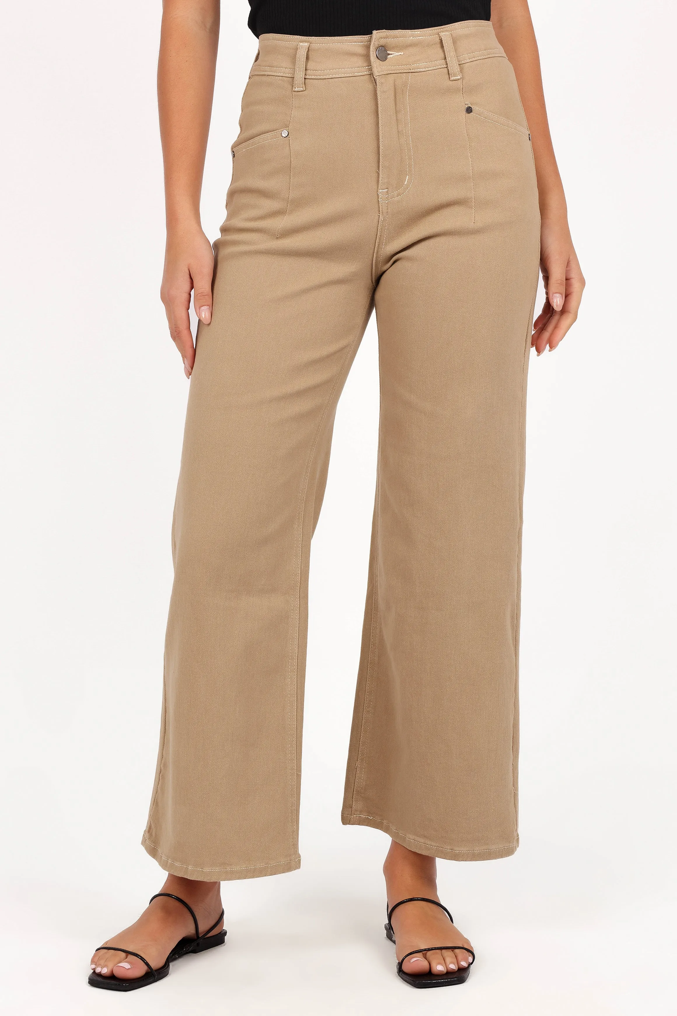 Parson Wide Leg Pant - Taupe sold by Petal & Pup product image thumbnail 2
