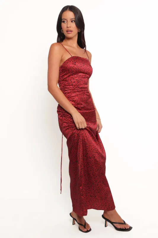 Enid Midi Dress - Red sold by Petal & Pup